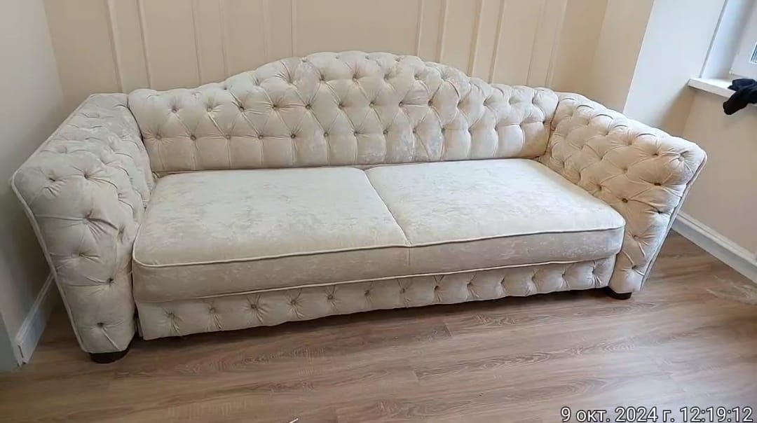 Замена обивки дивана на дому. Русско-Высоцкое